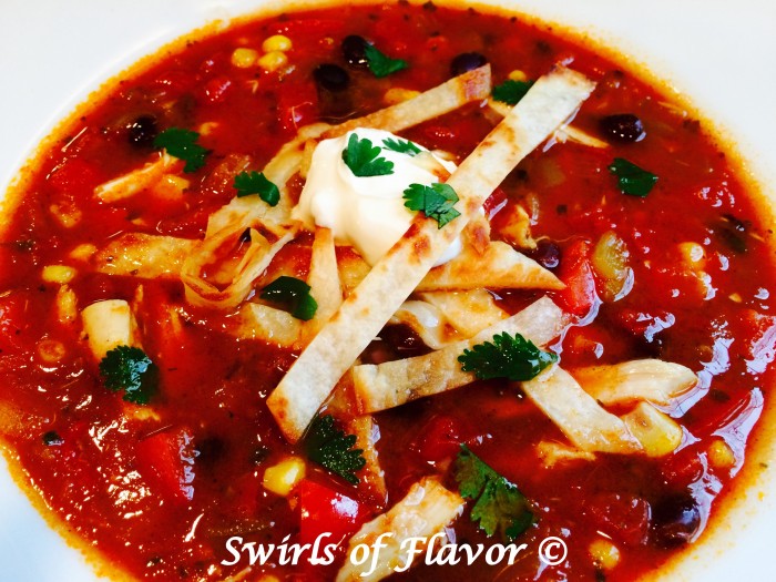 Easy Chicken Tortilla Soup Swirls of Flavor