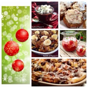Best ever holiday recipes for a festive Christmas brunch! Hot chocolate, bread pudding and banana muffins will make your Christmas breakfast fabulous!