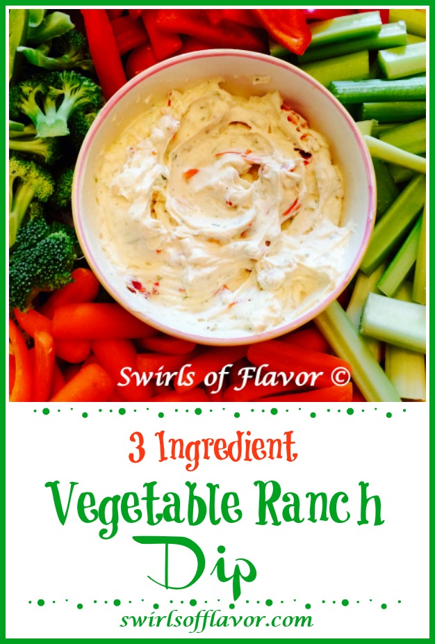 Vegetable Ranch Dip Swirls of Flavor