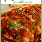 ginger chicken breasts with text overlay