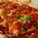 chicken breasts with a ginger glaze and cilantro