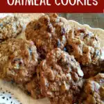 oatmeal craisin cookies with text overlay