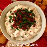 Sweet tender caramelized onions and crispy bacon flavor this homemade Bacon and Caramelized Onion Dip! A perfect recipe for your Super Bowl party and entertaining!