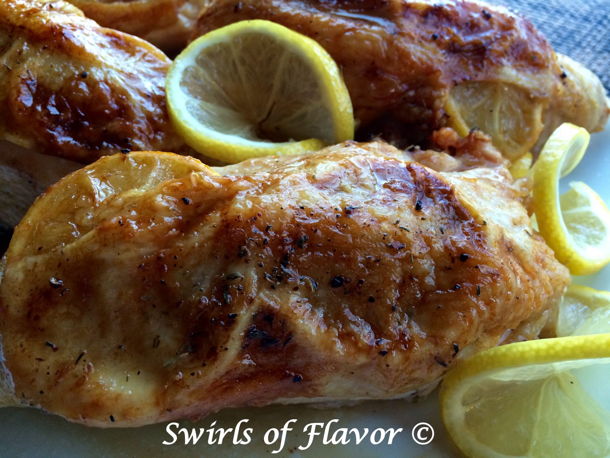 Roasted Chicken with Lemon And Thyme Swirls of Flavor