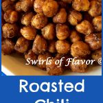 crispy chickpeas in bowlwith text overlay