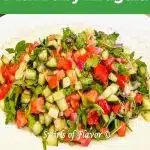 chopped salad with text overlay