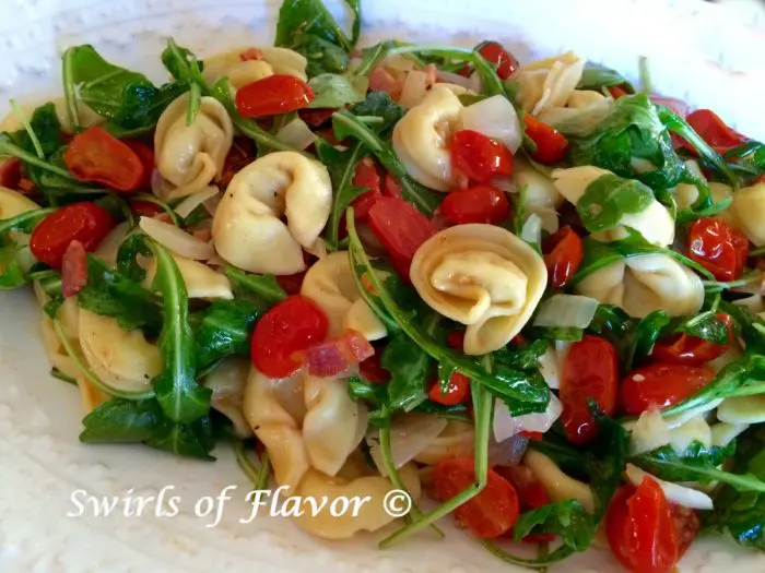 tortellini with tomatoes and pancetta