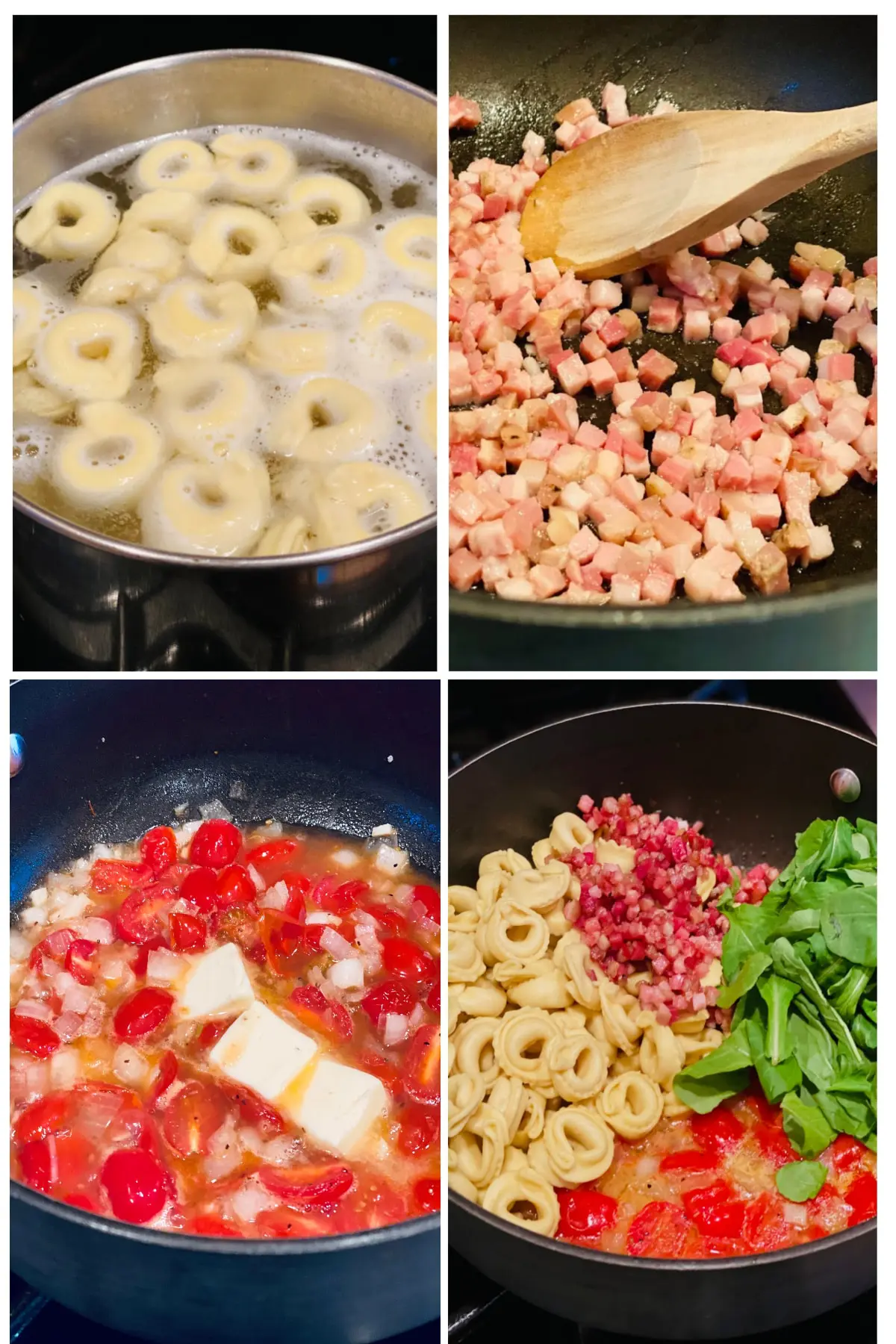 step by step to make pasta with pancetta recipe