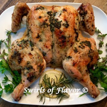 spatchcock chicken with herbs