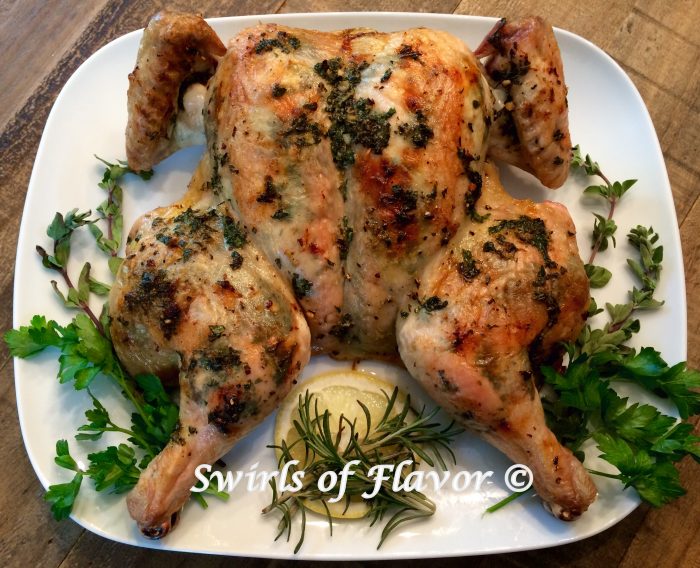 spatchcock chicken with herbs