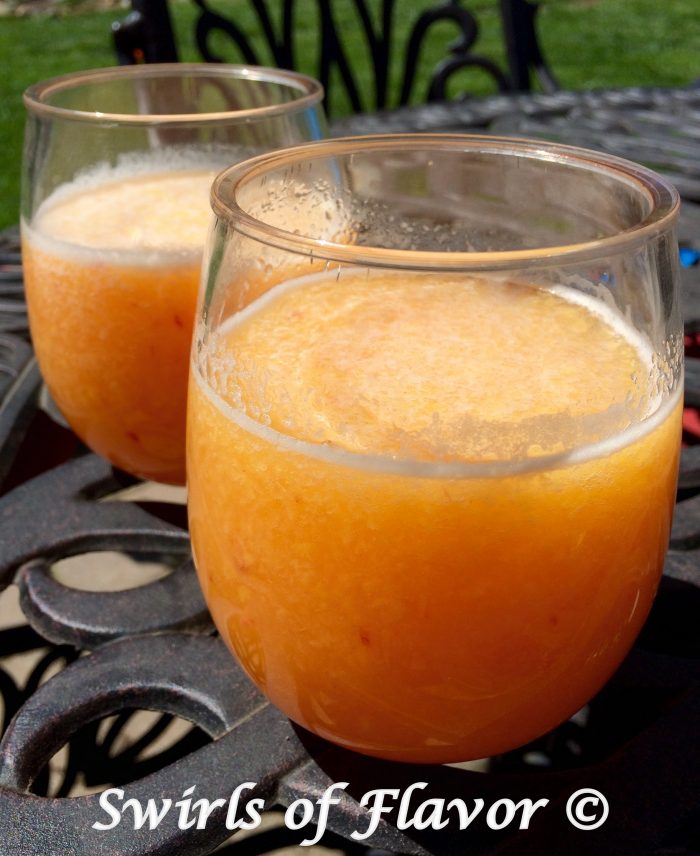 Say hello to the year of the wine slushy! Frozen peaches, Peach Schnapps and Prosecco whirl up into a fabulously delicious Peach Bellini Slushy!