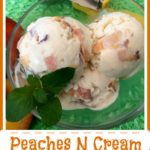 Peaches 'N Cream Ice Cream is an easy 4 ingredient recipe for no churn ice cream made with fresh juicy peaches and a hint of vanilla.