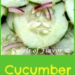 Cucumber Salad combines the crunch of fresh cucumbers with a light and tangy homemade vinaigrette and a hint of red onion making it the perfect side dish recipe on a warm summer evening.
