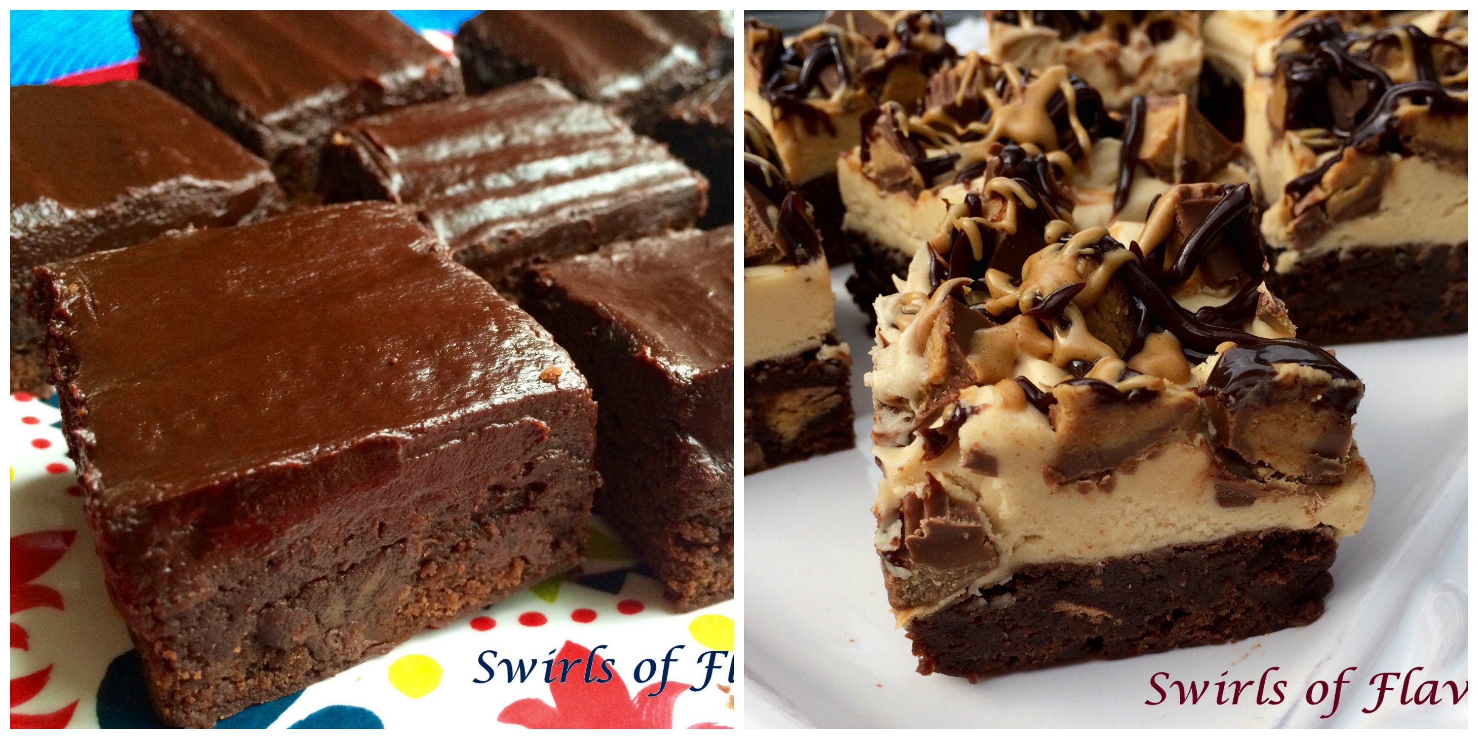 Chipotle Brownies and Peanut Butter Cup Brownies