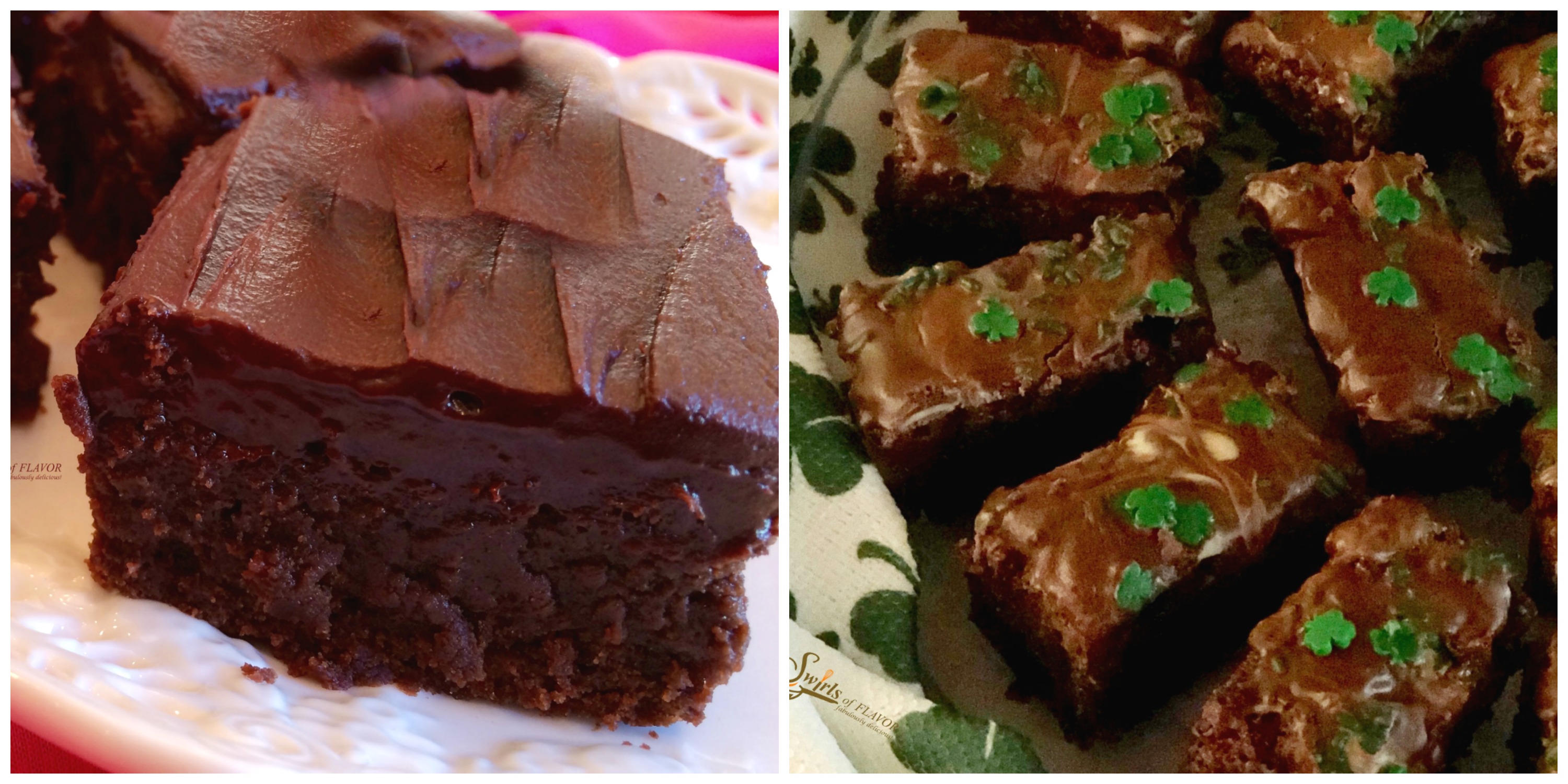 Espresso Brownies and Chocolate Chip Mint Brownies