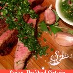 Spice-Rubbed Sirloin With Chimichurri Sauce is a flavorful and easy recipe for dinner tonight! Seasoned steak topped with a homemade chimichurri sauce is bursting with fresh vibrant flavors that will dance on your palate! It's garlicky, herby, spicy and tangy all at the same time! 