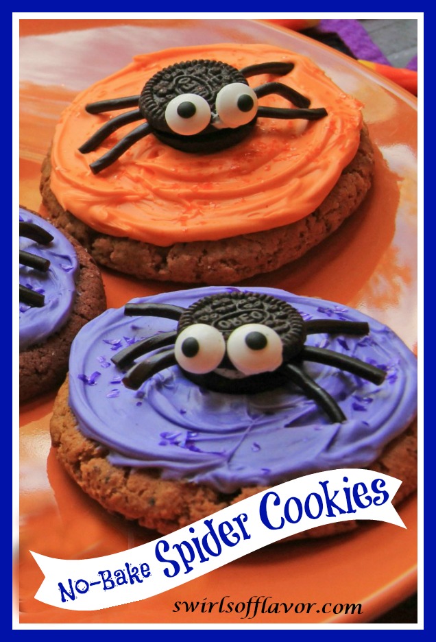 No-Bake Oreo Spider Cookies - Swirls of Flavor