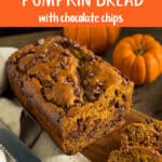 chocolate chip pumpkin bred with text overlay