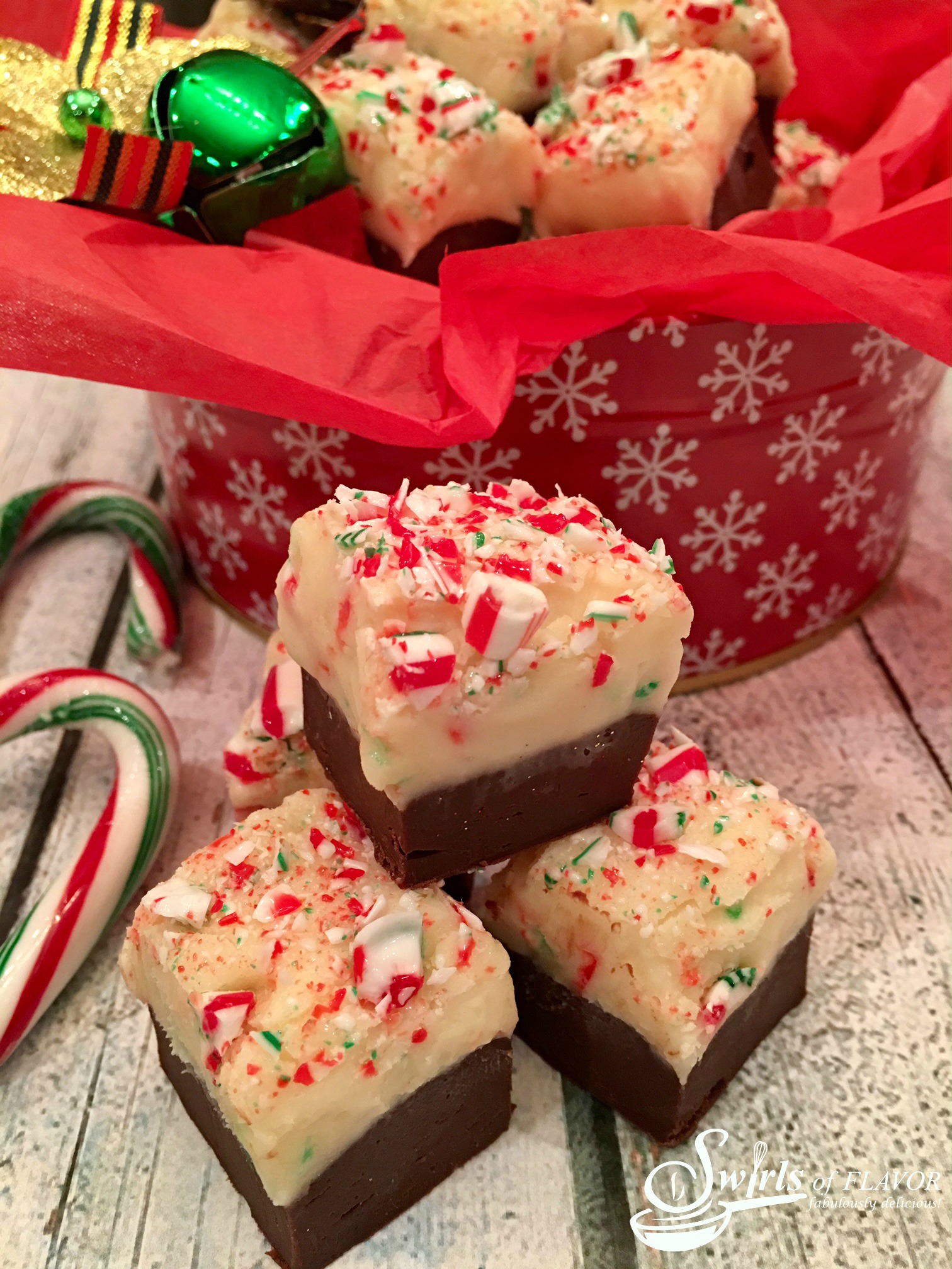 Candy Cane Fudge Swirls of Flavor