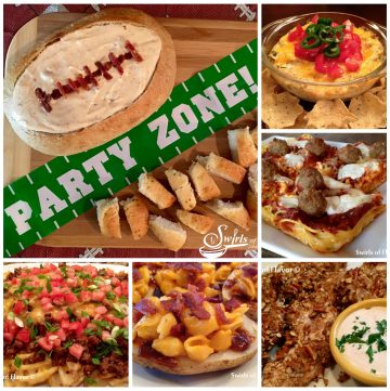 Best Ever Game Day Foods! Bacon Beer Cheddar Dip | Jalapeno Popper Dip | Pretzel Ranch Chicken Tenders | Spaghetti and Meatball Pizza | Chili Fires | Pizza | Potato Skins | Bacon | Mac N Cheese