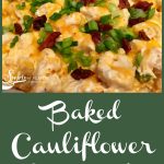 Loaded Baked Cauliflower Casserole is a healthy alternative to the classic loaded baked potato. Cauliflower is cooked to perfection with cheesy goodness that melts into all the nooks and crannies. Our low calorie cauliflower casserole will be a favorite side dish recipe in no time!