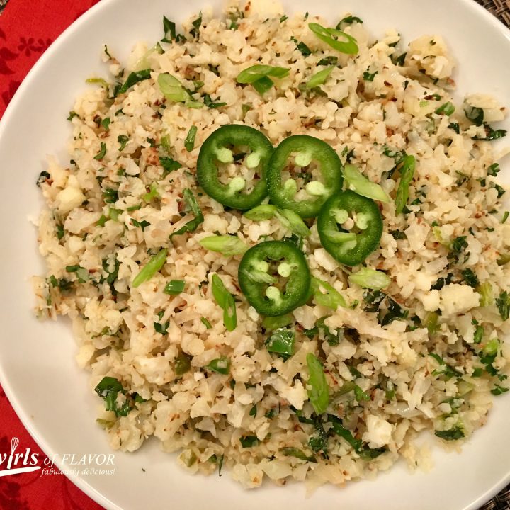 Jalapeno Lime Cauliflower Rice Swirls of Flavor