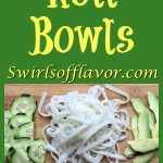 Spring Roll Bowls have all the flavors and textures of a spring roll, with half the fuss, all in a bowl!rice noodles | spring rolls | spring roll bowl | meatless monday | dinner
