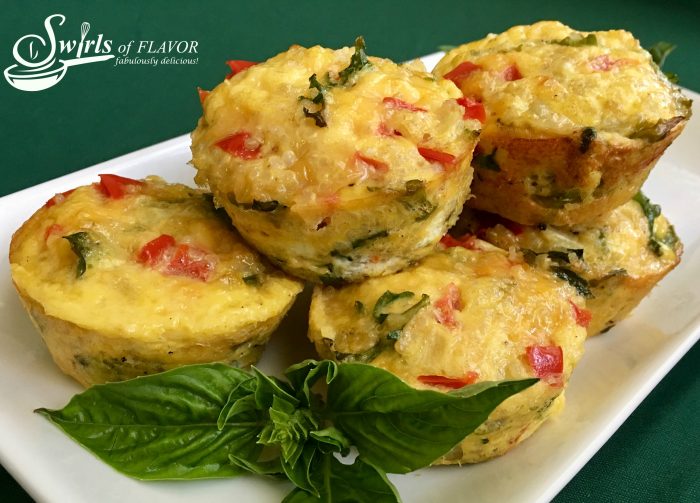  Filled with protein-packed quinoa and eggs and bursting with fresh vegetables, Quinoa Egg Muffins are the perfect start to any busy day. eggs | muffins | beakfast | red bell peppers | arugula | brunch | quinoa