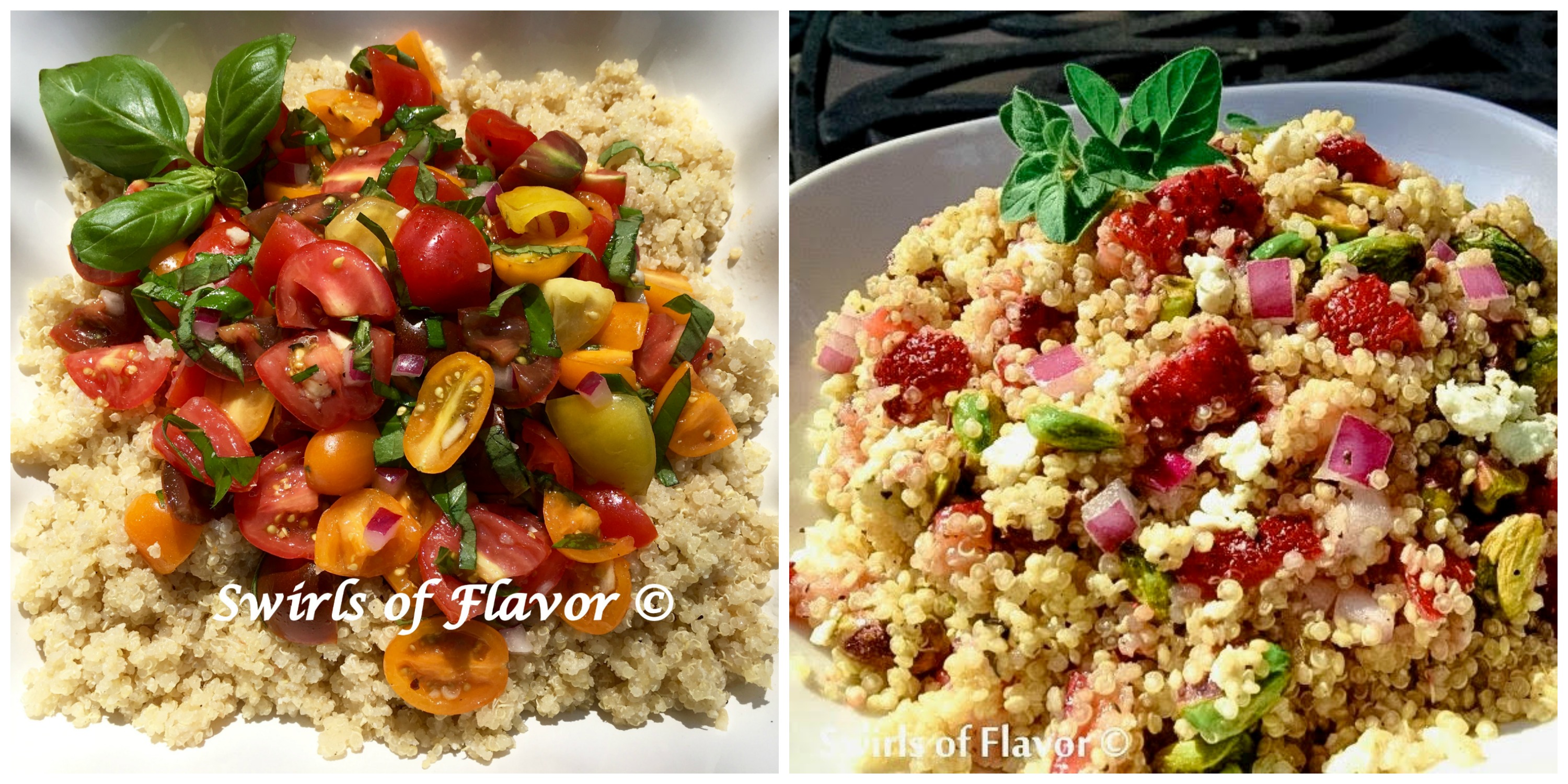 Tomato Brusschetta Quinoa and Strawberry Quinoa