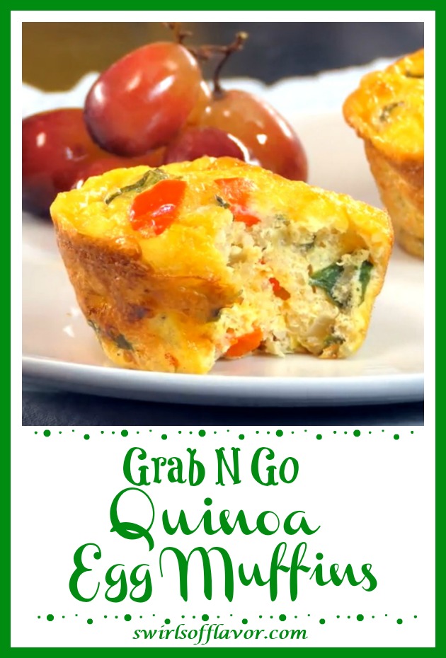 Grab 'N Go Quinoa Egg Muffins Swirls of Flavor