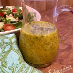 Turmeric Cilantro Vinaigrette is a homemade salad dressing that combines the flavors of the powerful and amazing turmeric along with cilantro and fresh ginger making it a fabulous vinaigrette that's perfect on salads, chicken, fish, vegetables and pasta.