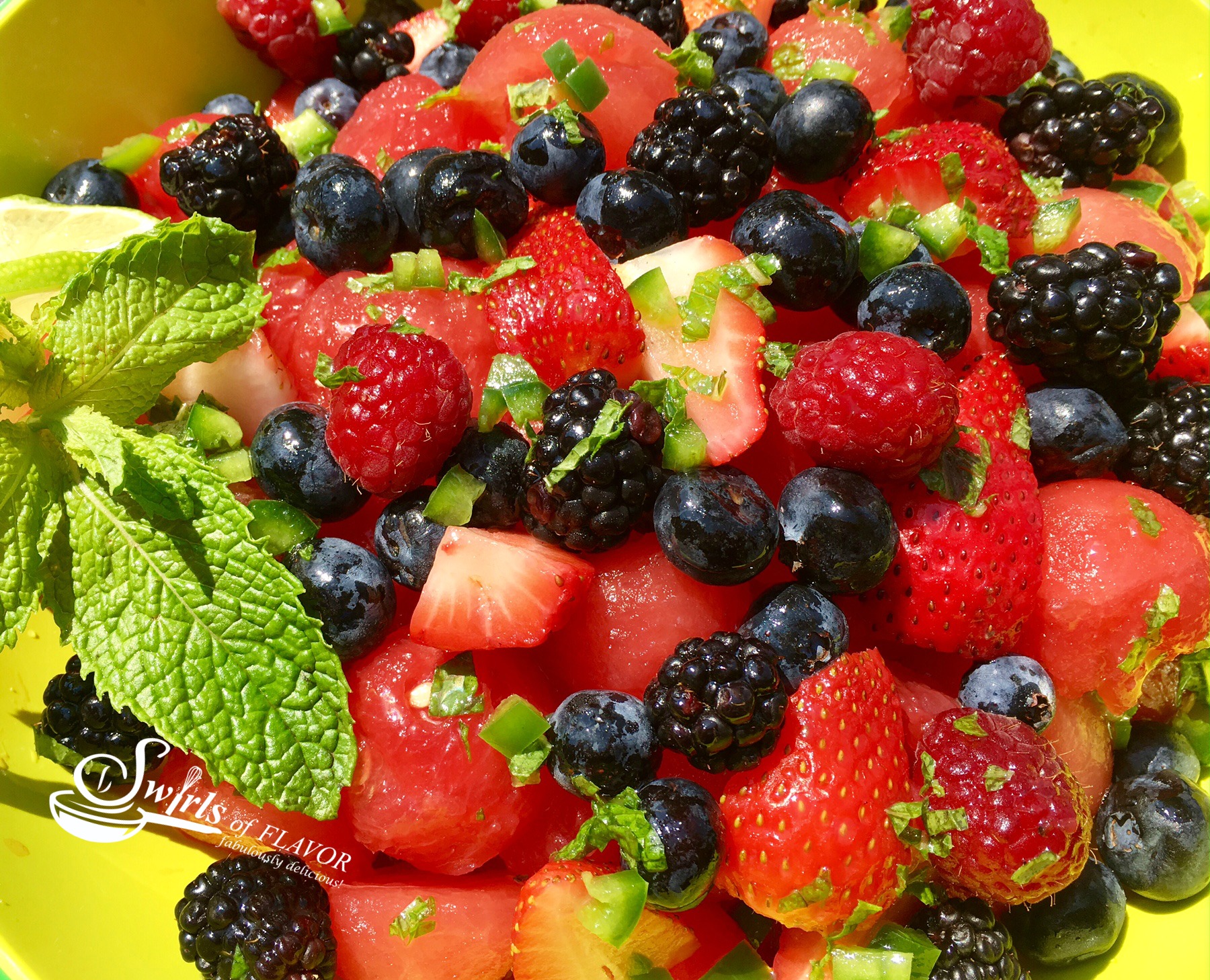 Easy Blackberry Honeydew Salad - Flavour and Savour