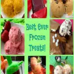 collage of frozen desserts with text overlay