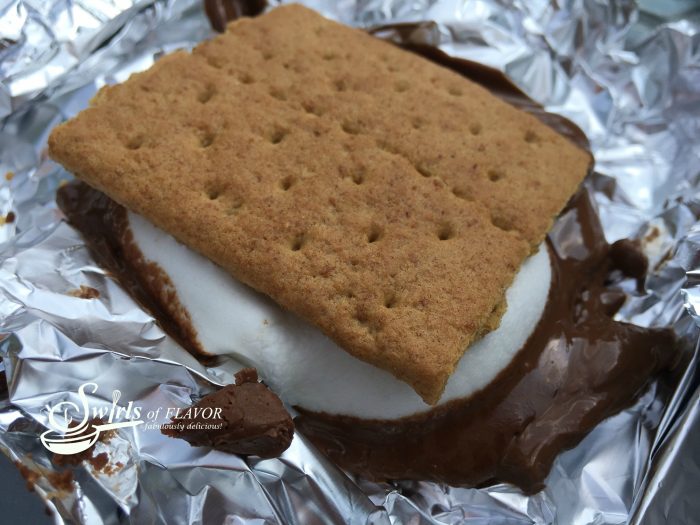 When you don't have a campfire nearby and need a S'mores, just fire up the grill for ooey gooey melty Grilled S'mores! fun for kids } dessert } grilling | chocolate | mrshmallow | graham crackers | cookies