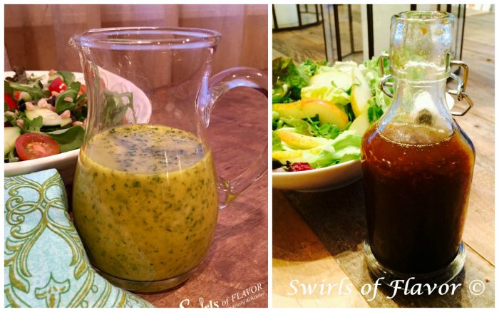 Turmeric Cilantro Vinaigrette e Orange Balsamic Vinaigrette