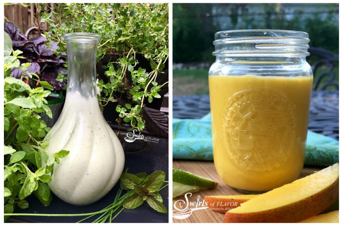 Green Goddess And Chipotle Mango Salad dressings