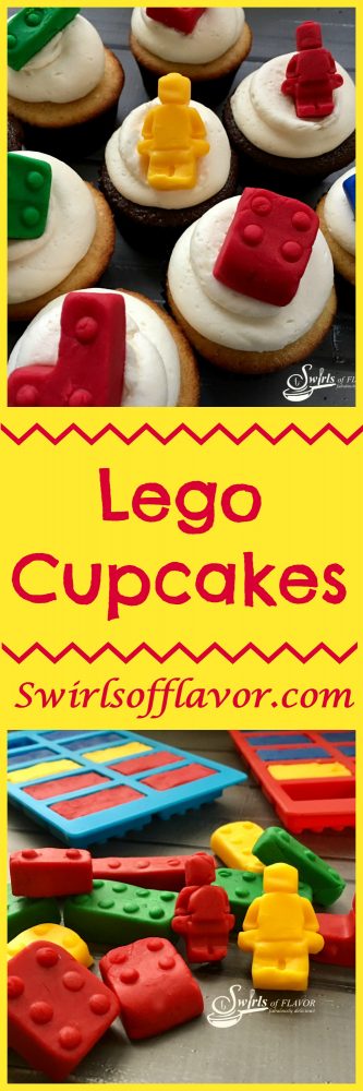 Nunjago inspired Lego Cupcakes topped with fondant legos will make the kids very happy! cupcakes |Legos | fondant | fondant Legos | cupcake toppers | fun for kids | Ninjago movie