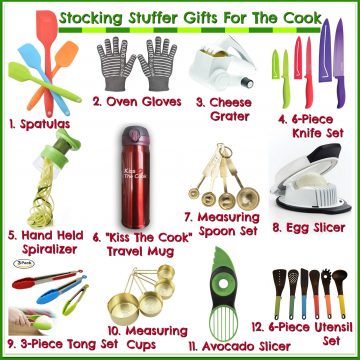 Your favorite cook will love getting these Stocking Stuffer Gifts this holiday season! gifts | gifts for the cook | kitchen gifts | kitchen gadgets