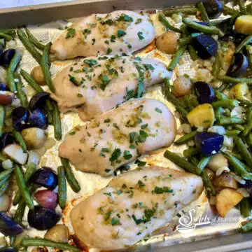 Sheet Pan Jalapeno Chicken with green beans and potatoes