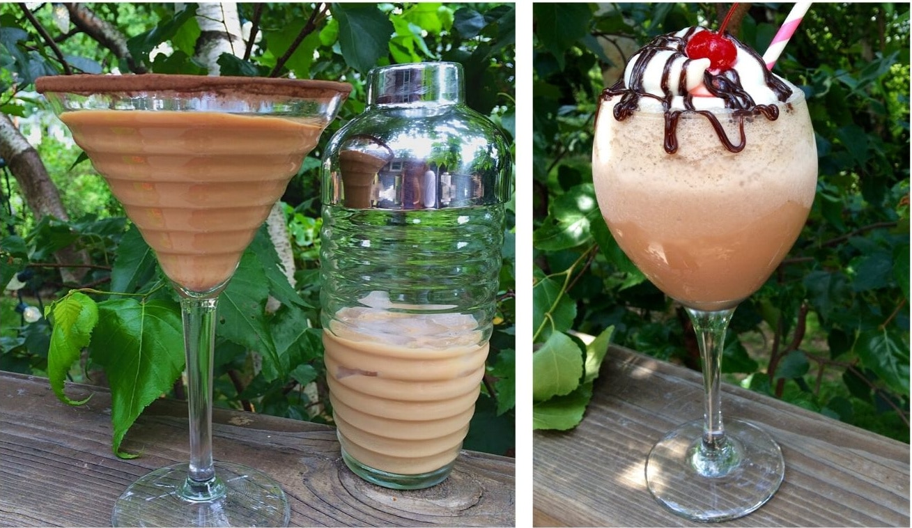 chocolate martini and Kahlua mudslide