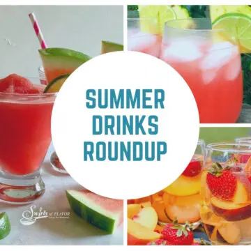 collage of summer drinks