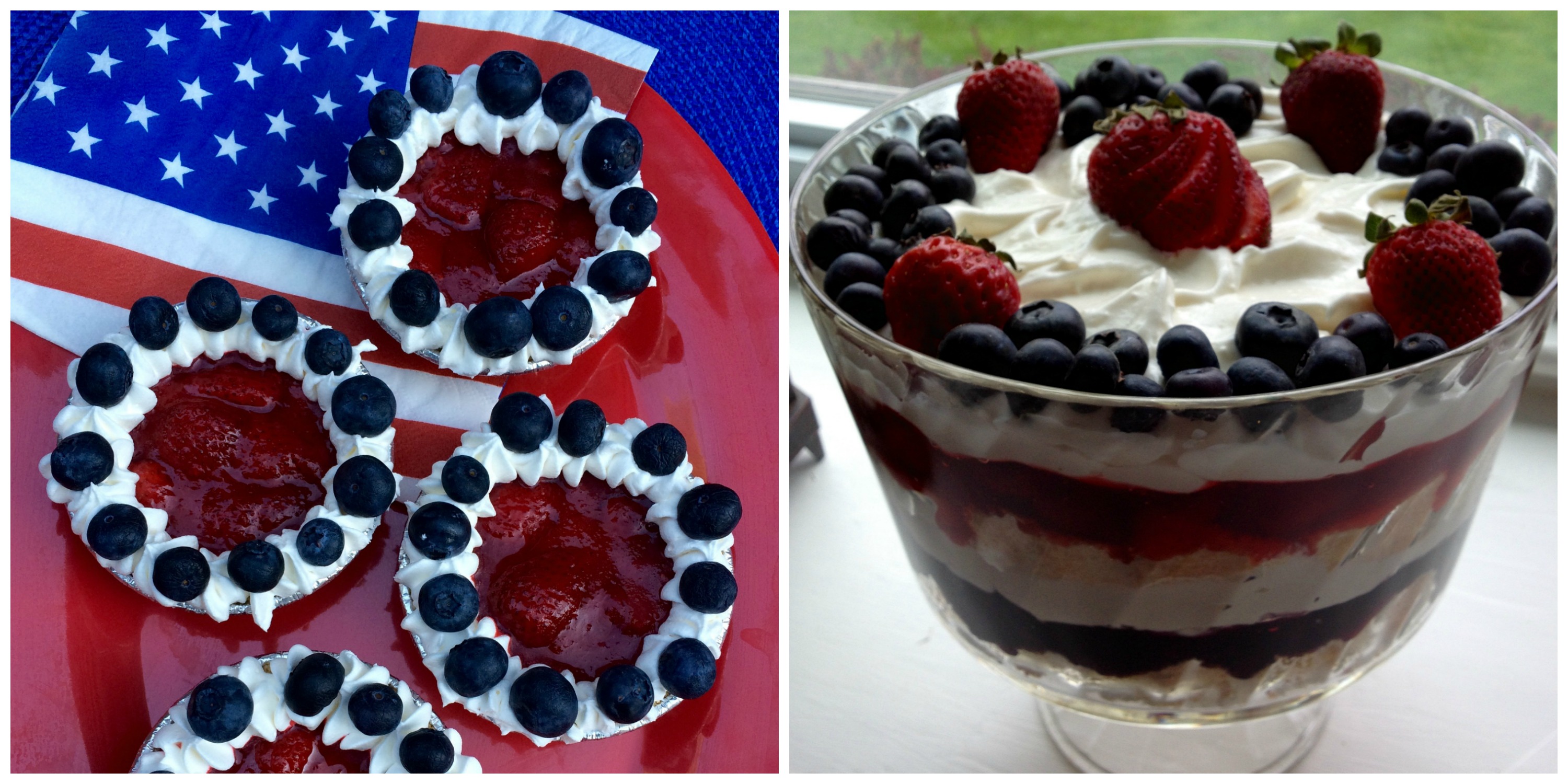 No Bake Berry Tartlets and Red White and Blueberry Trifle