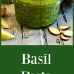 Basil Pesto in a mason jar