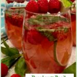 Glasses of raspberry sangria