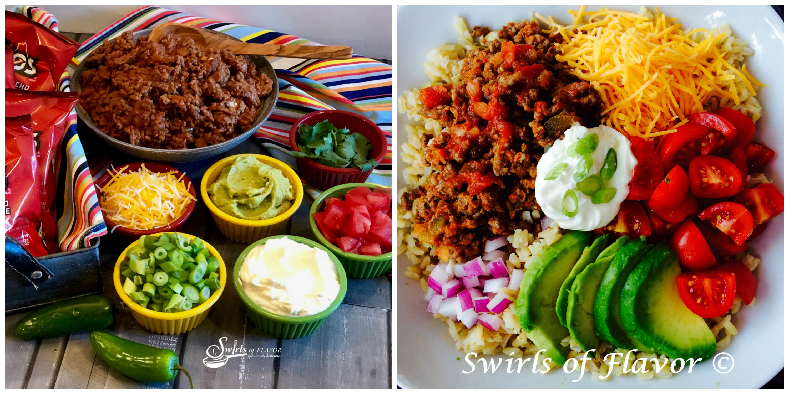 Walking Taco Bar and Brown Rice Taco Bowl