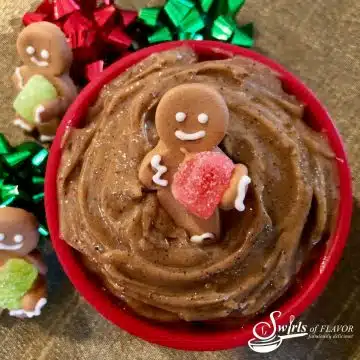homemade gingerbread butter with sugar gingerbread man
