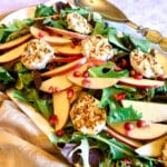Pomegranate Apple Mixed Greens With Walnut-Crusted Goat Cheese