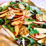 Pomegranate Apple Salad With Walnut-Crusted Goat Cheese