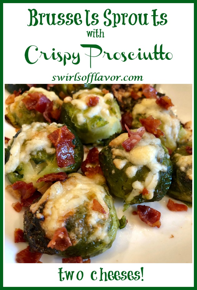 Smashed Brussel Sprouts With Crispy Prosciutto Swirls of Flavor