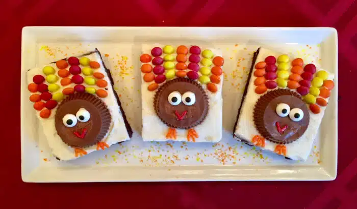 candy turkey brownies